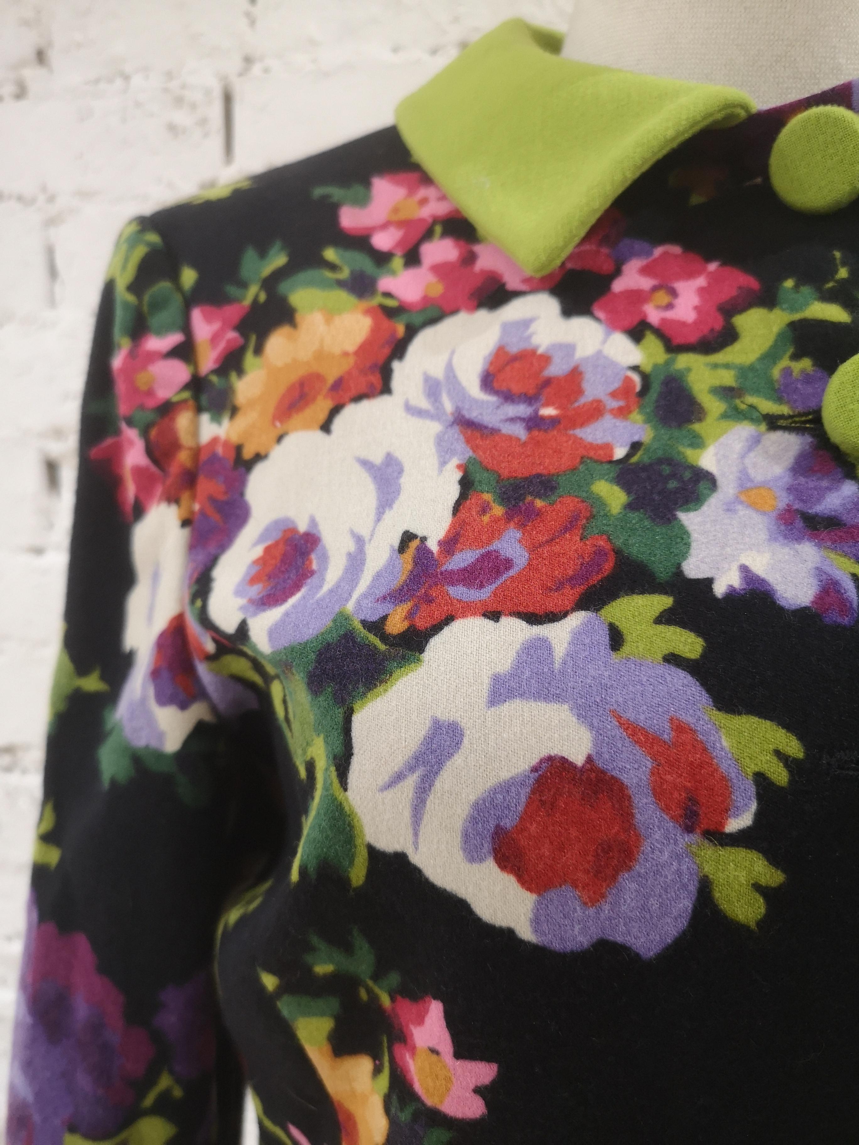 Moschino wool flowers jacket 2