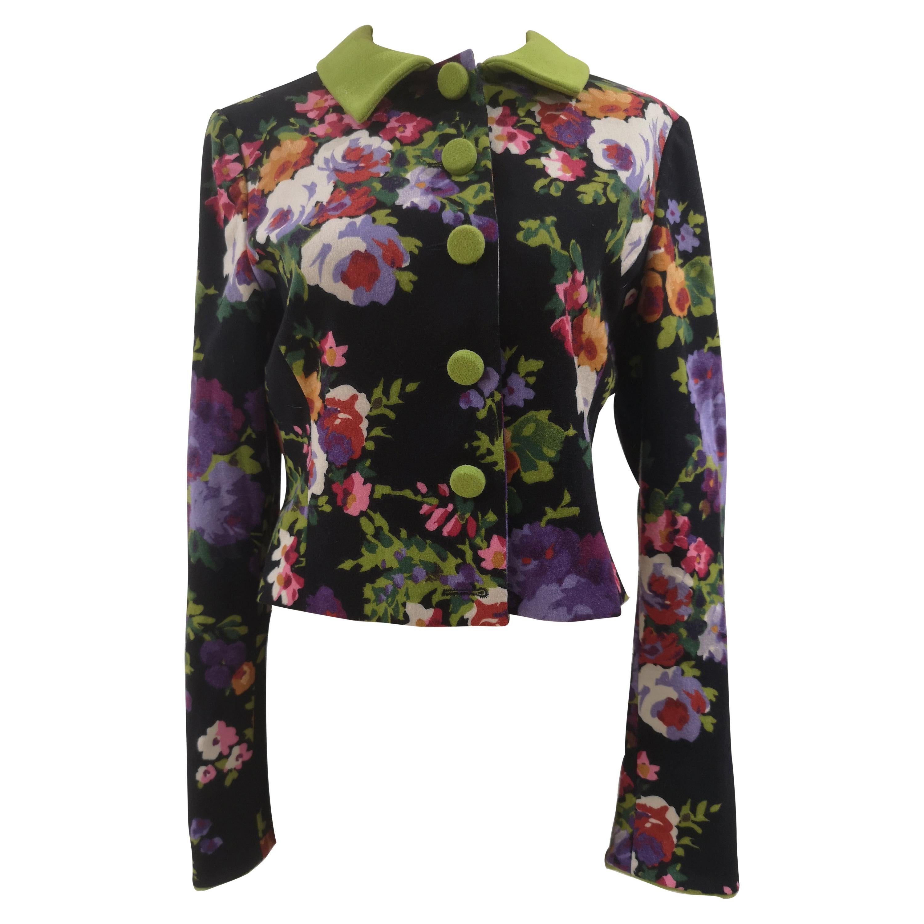 Moschino wool flowers jacket