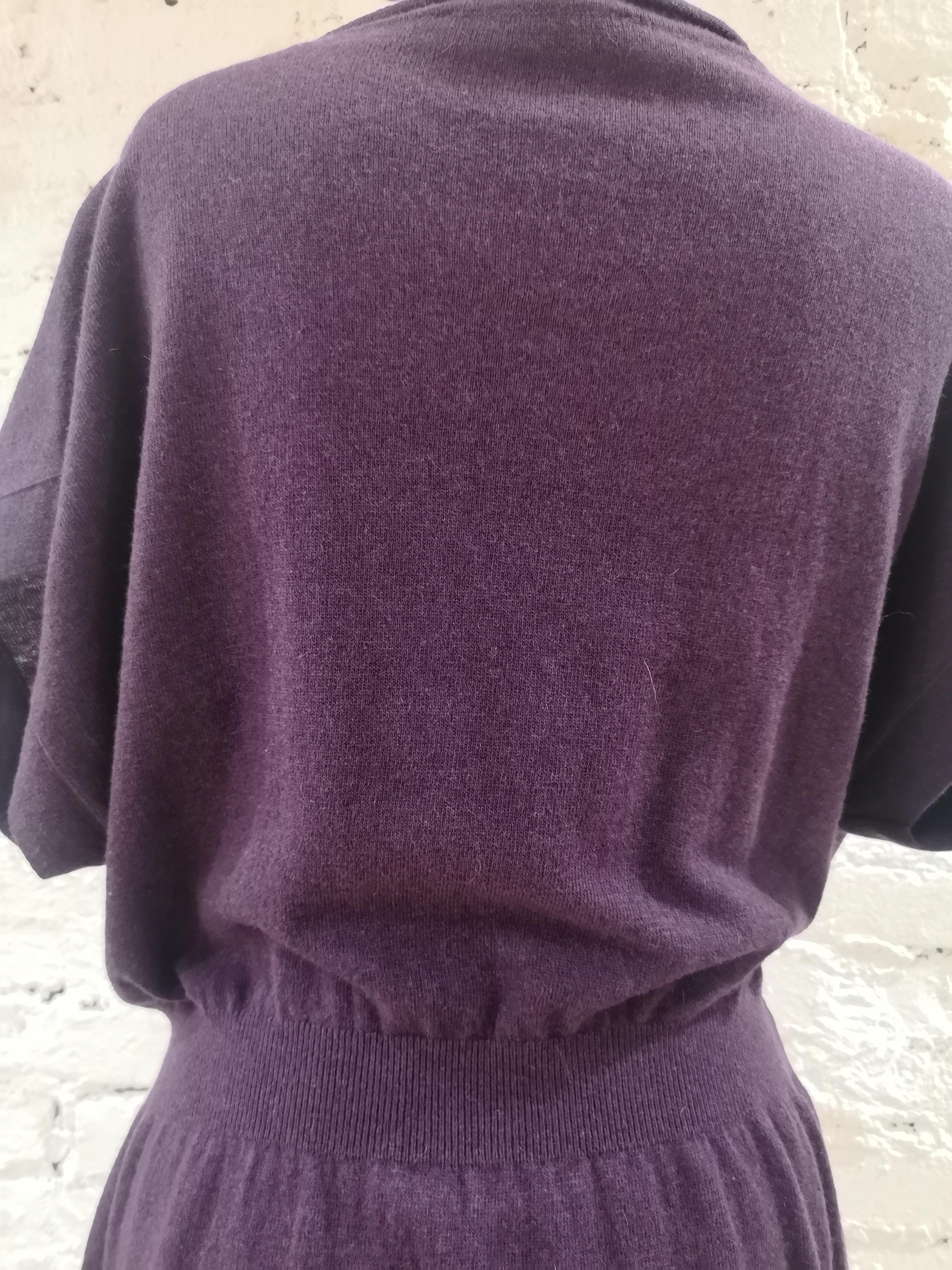 Moschino wool purple dress 4