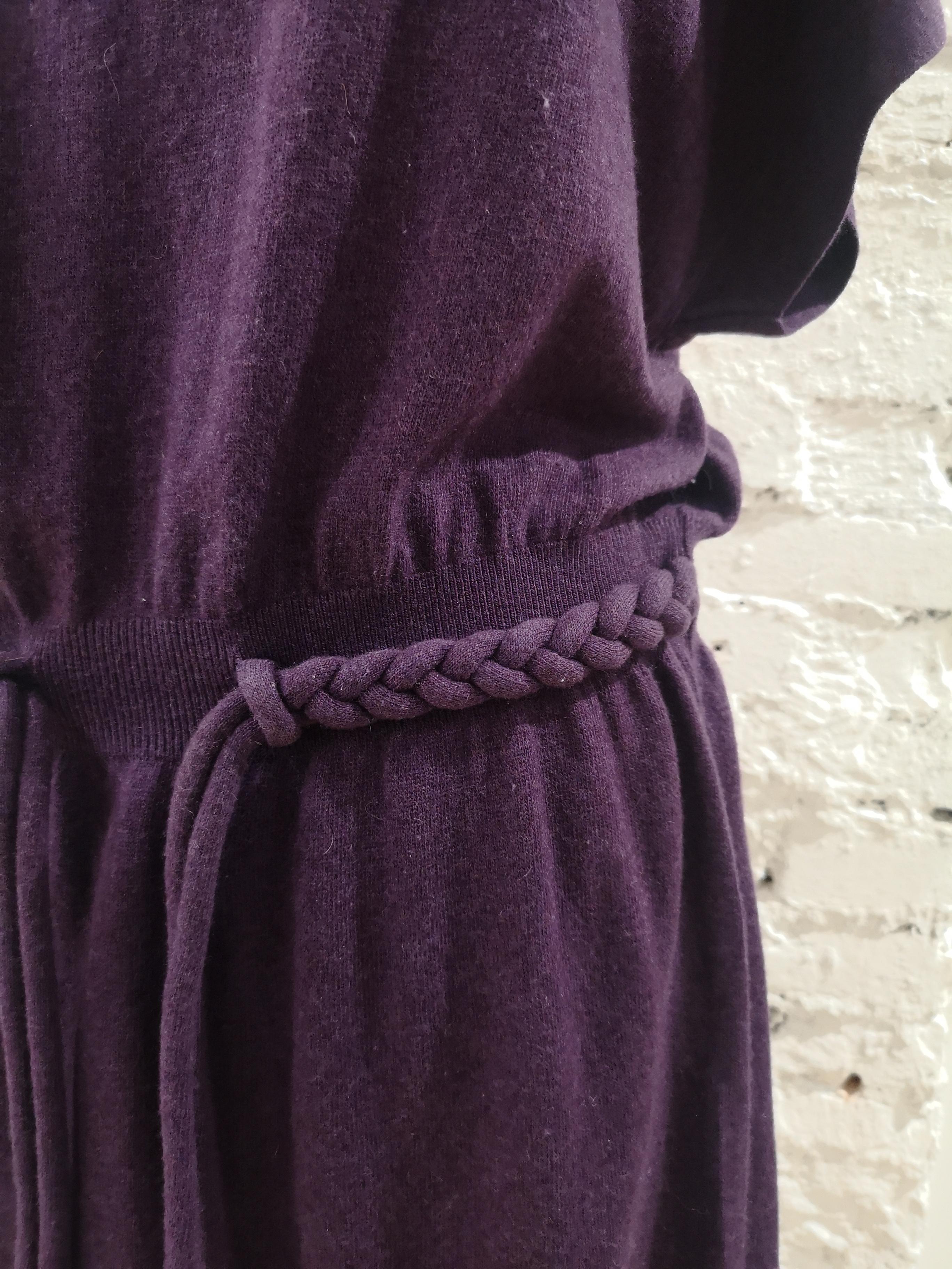 Gray Moschino wool purple dress
