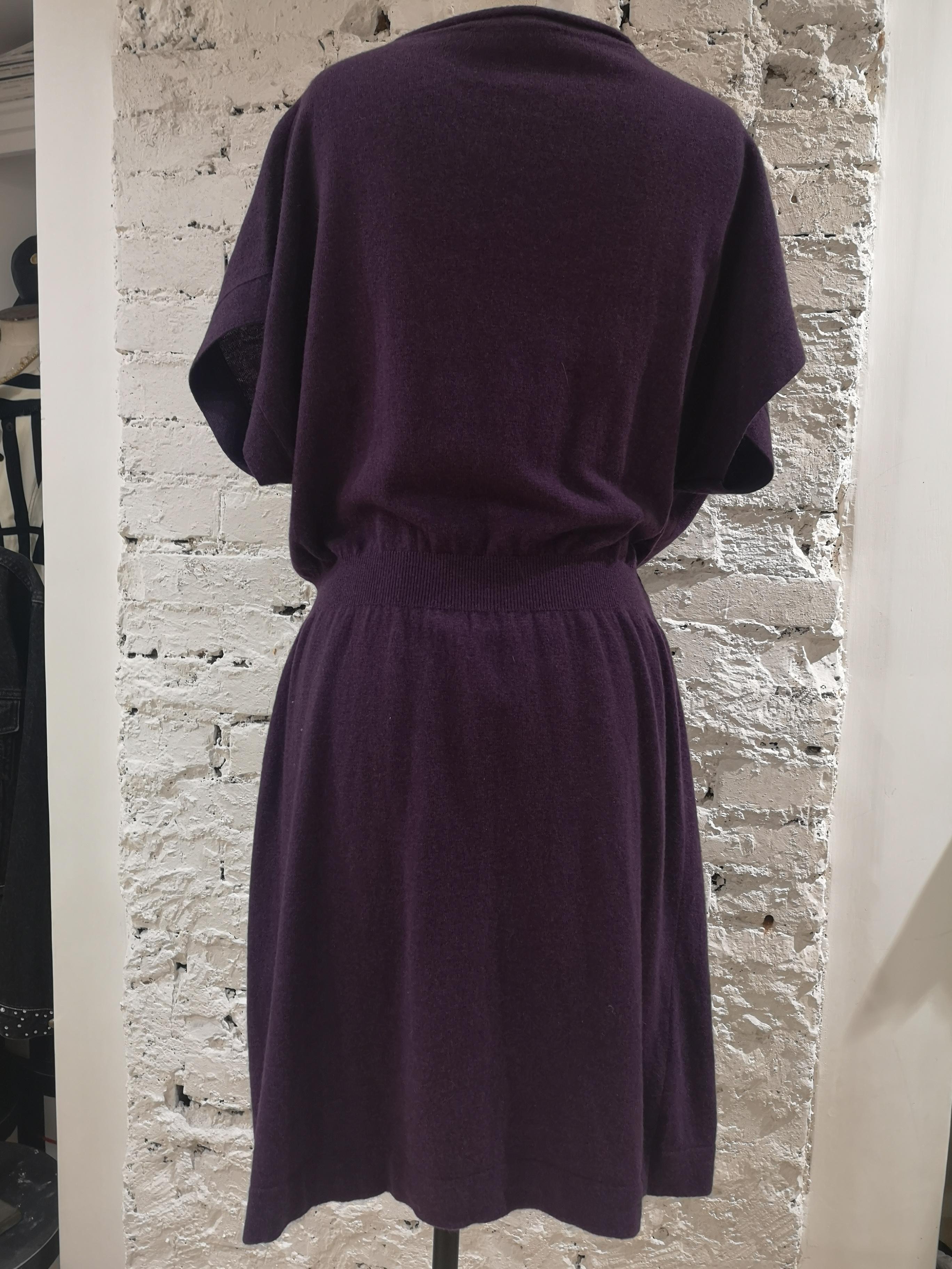 Moschino wool purple dress 2