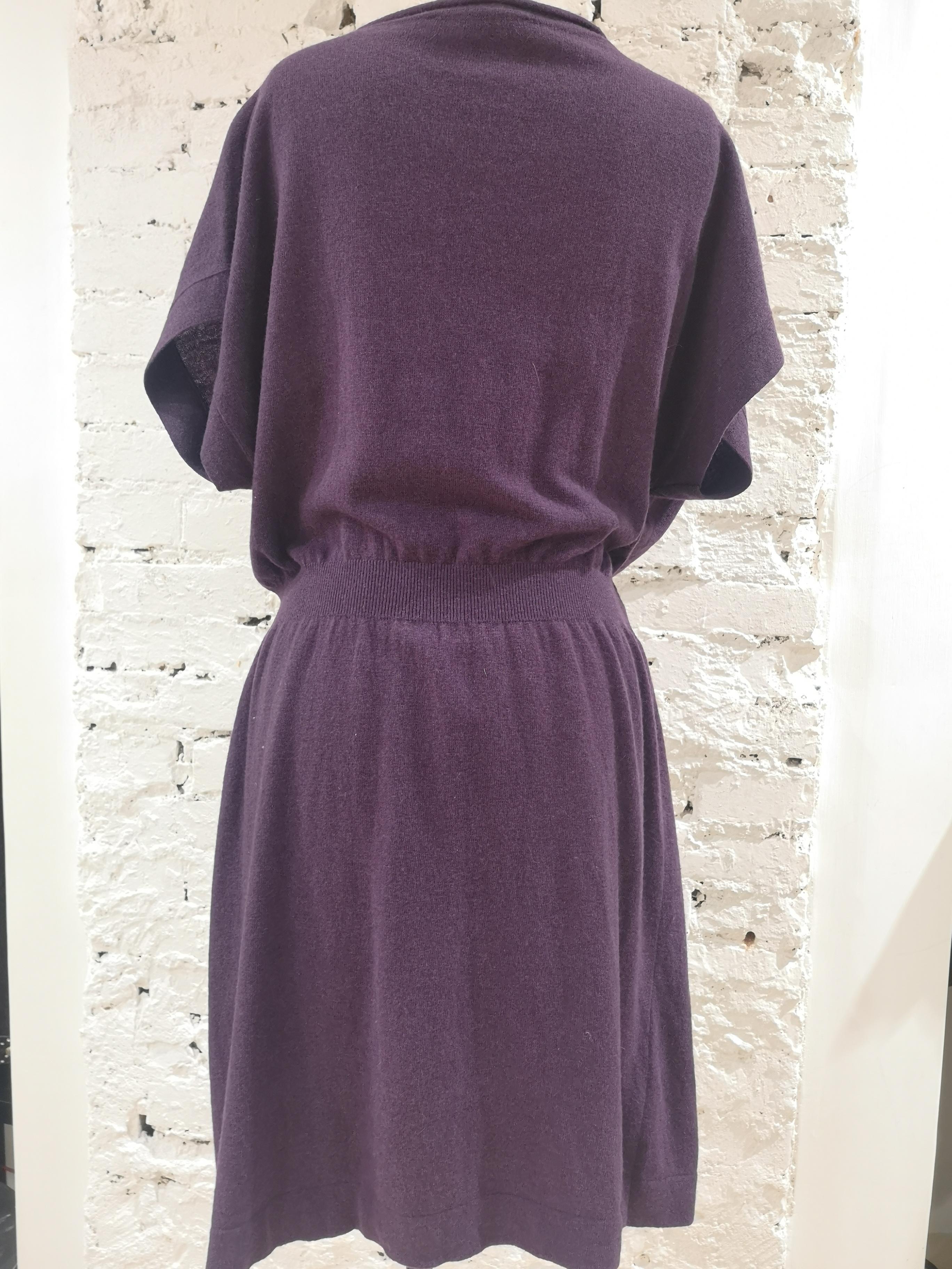 Moschino wool purple dress 3