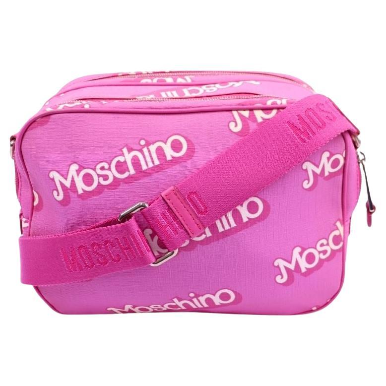 Moschino x Barbie Logo Coated Canvas Crossbody Bag