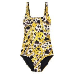 Maillot de bain une pièce imprimé baroque avec chaîne dorée Moschino X H&M, taille 34