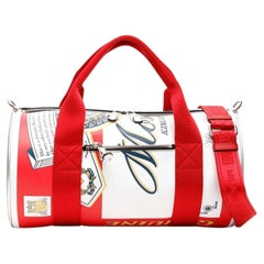 Moschino X Jeremy Scott Budweiser Beer Can Duffel Bag Leather in White