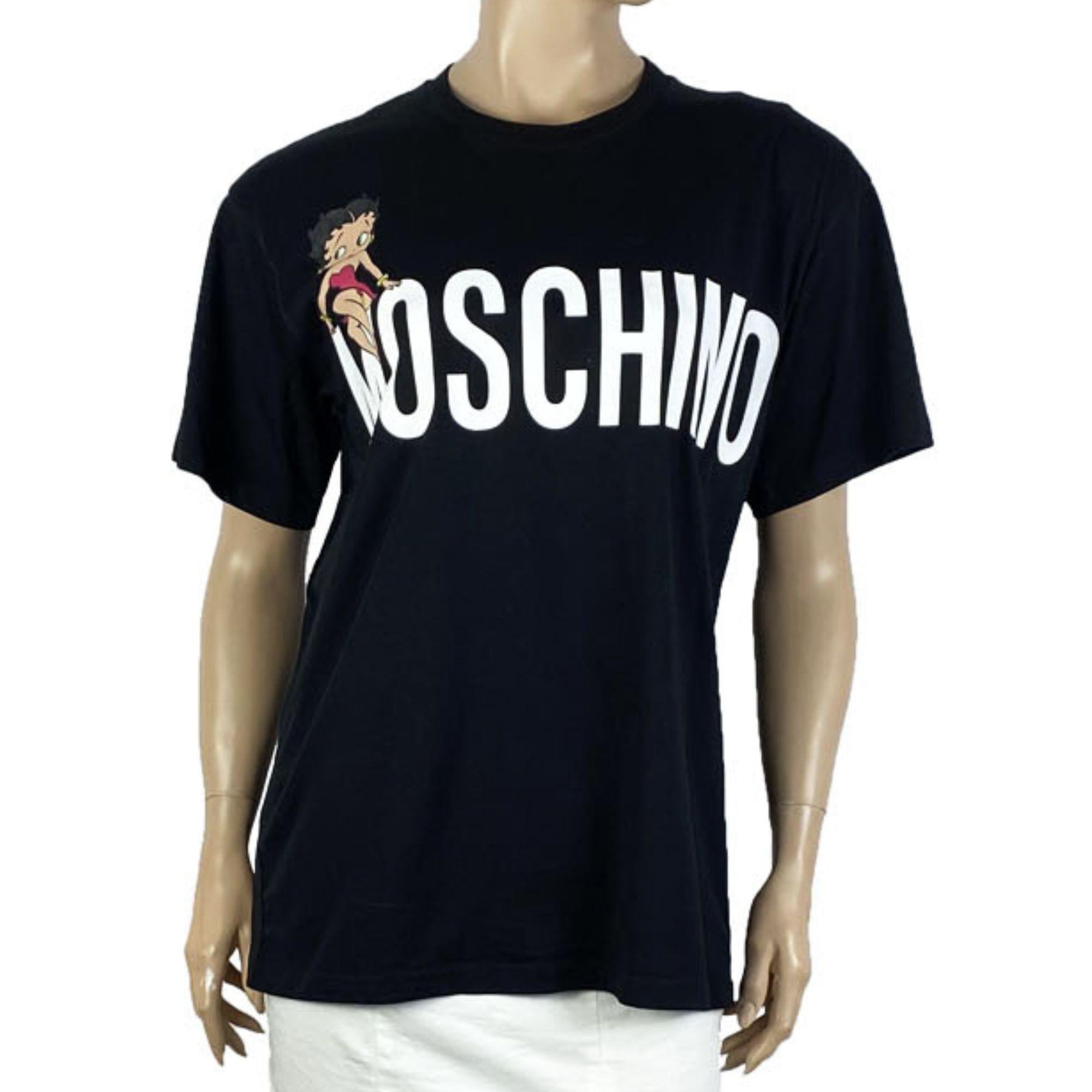 Moschino Oversized Betty Boop Logo T-Shirt.

Size: XXS (Fits up to Medium)

Measurements:
Shoulder: 50cm
Chest: 100cm
Hip: 100cm
Sleeve: 19cm
Inseam: 44cm

Condition
Excellent