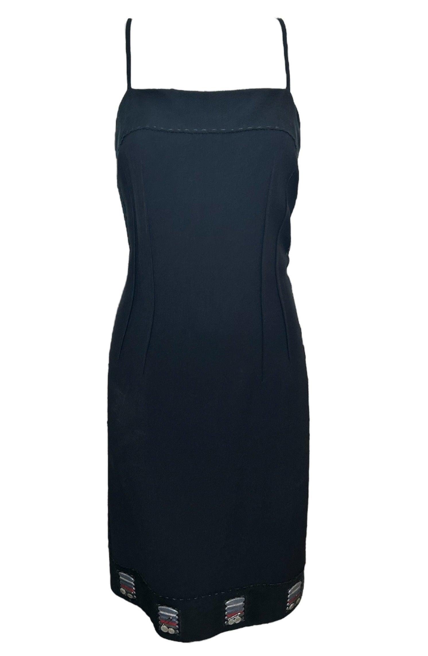 Moschino Y2K Cheap & Chic Alterations Themed Little Black Dress, 1950s For Sale