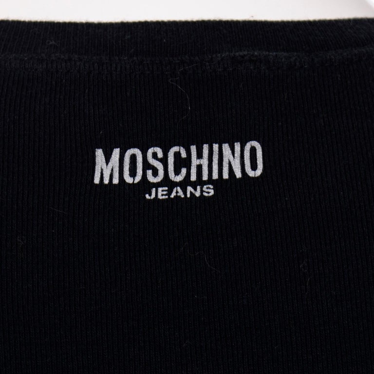 Moschino Y2K Vintage Top 12 31 1999 Only Take a Second Black Long ...