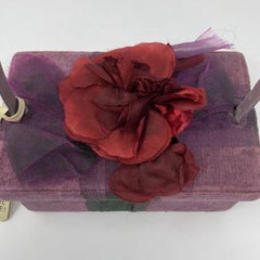 Moschino Y2K Year 2000 Lavender Velvet Box Bag Flower