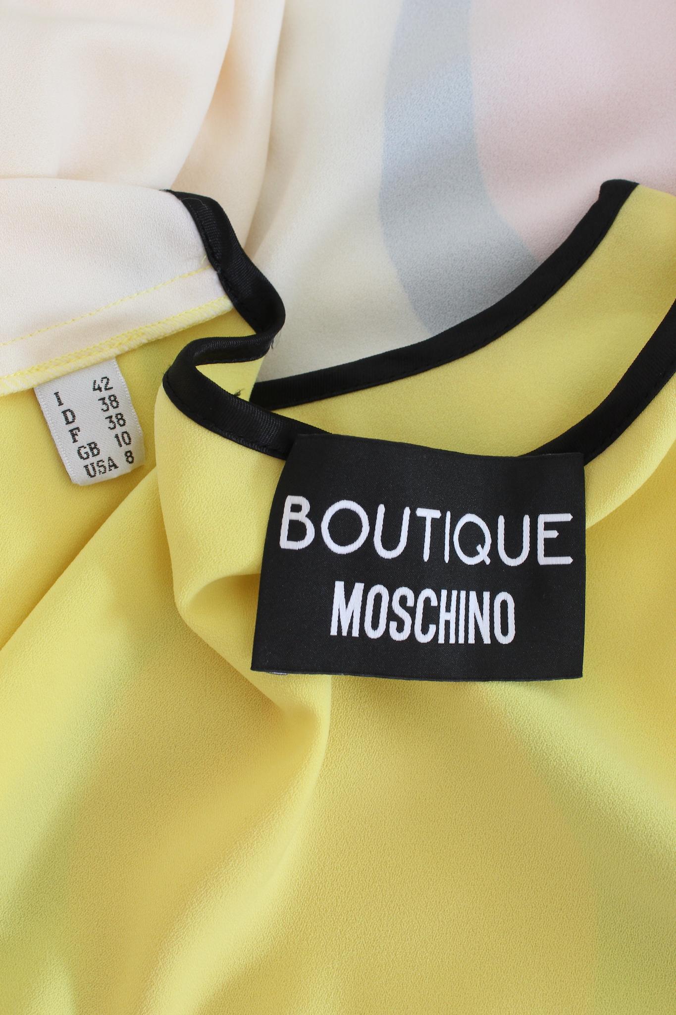 Moschino Yellow Heart Classic T- Shirt 2000s 2