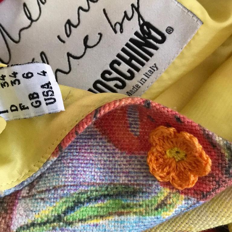 Moschino Yellow Heart Peace Sign Summer Dress For Sale 2