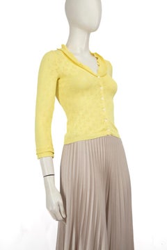 Moschino Yellow Knit Cardigan Size S
