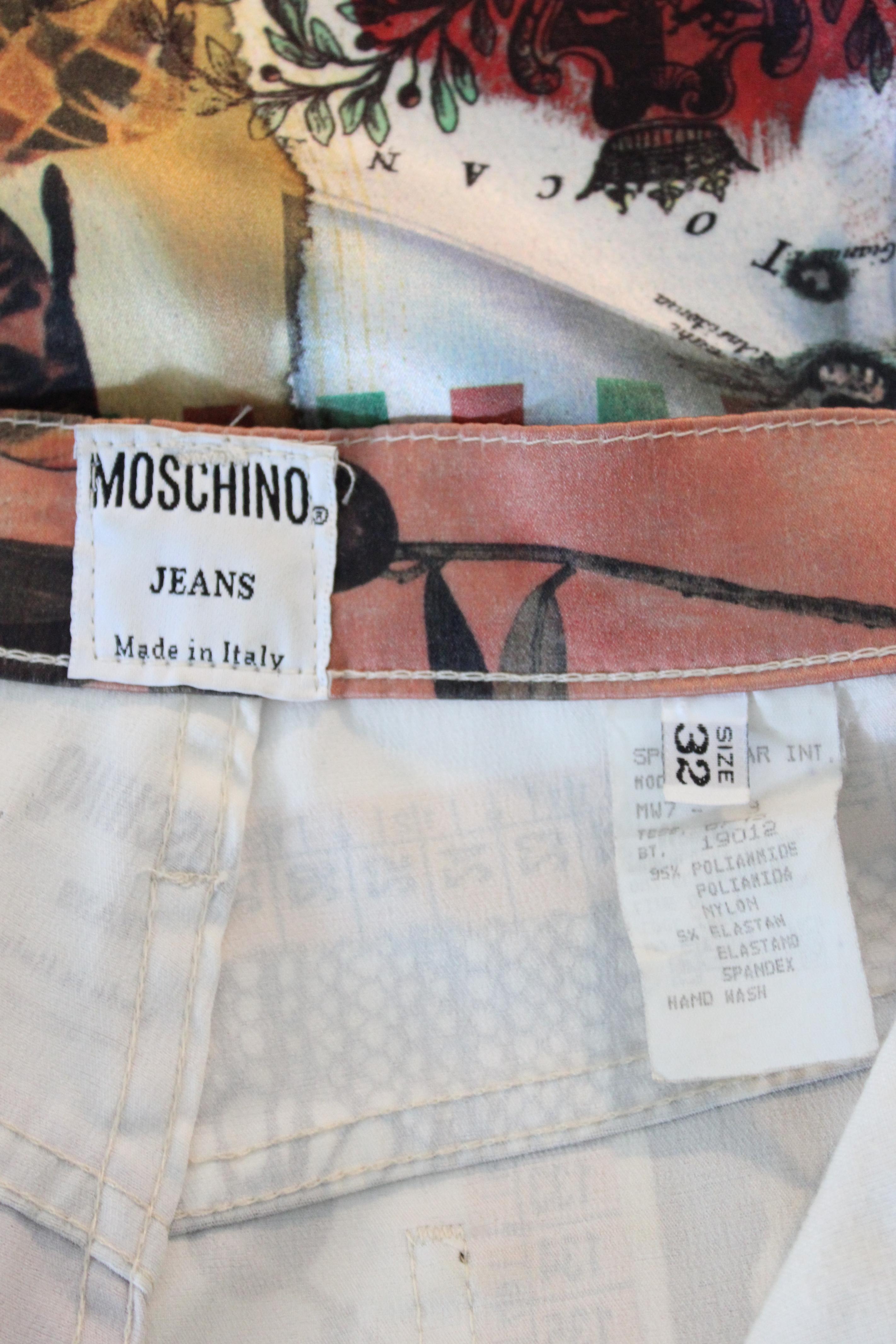 Moschino Yellow Red Iconic Trousers 1990s Tuscany 1