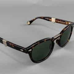 MOSCOT Brown Tortoiseshell Print Acetate LEMTOSH FOLD Sunglasses