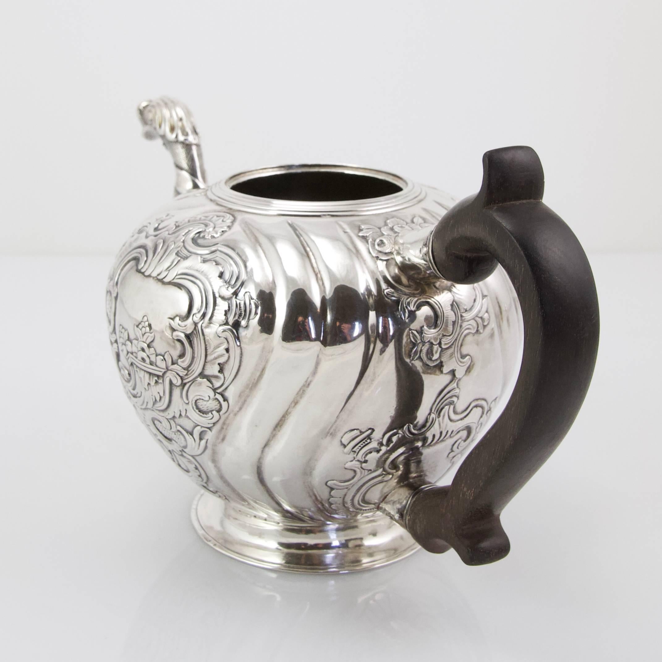 Moscow 1768 Silver Sterling Tea Pot by Cemenov For Sale 9