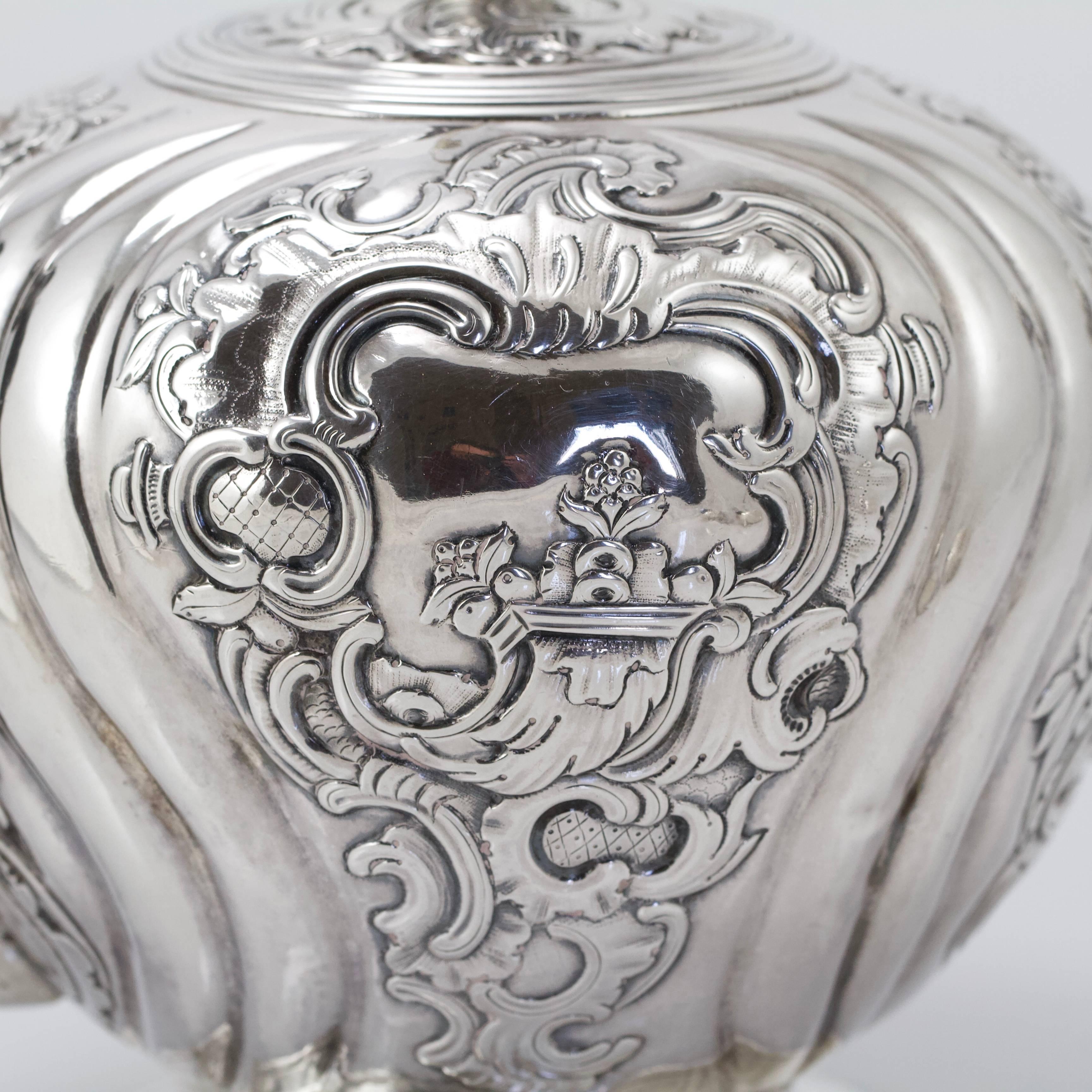Vermeil Moscow 1768 Silver Sterling Tea Pot by Cemenov For Sale