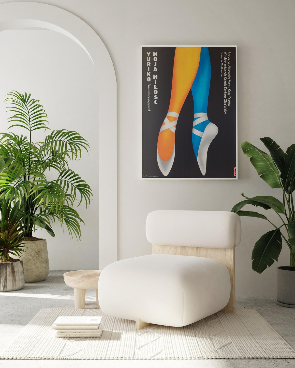 Wir bewundern das Design von Romuald Socha auf diesem polnischen Originalplakat für 