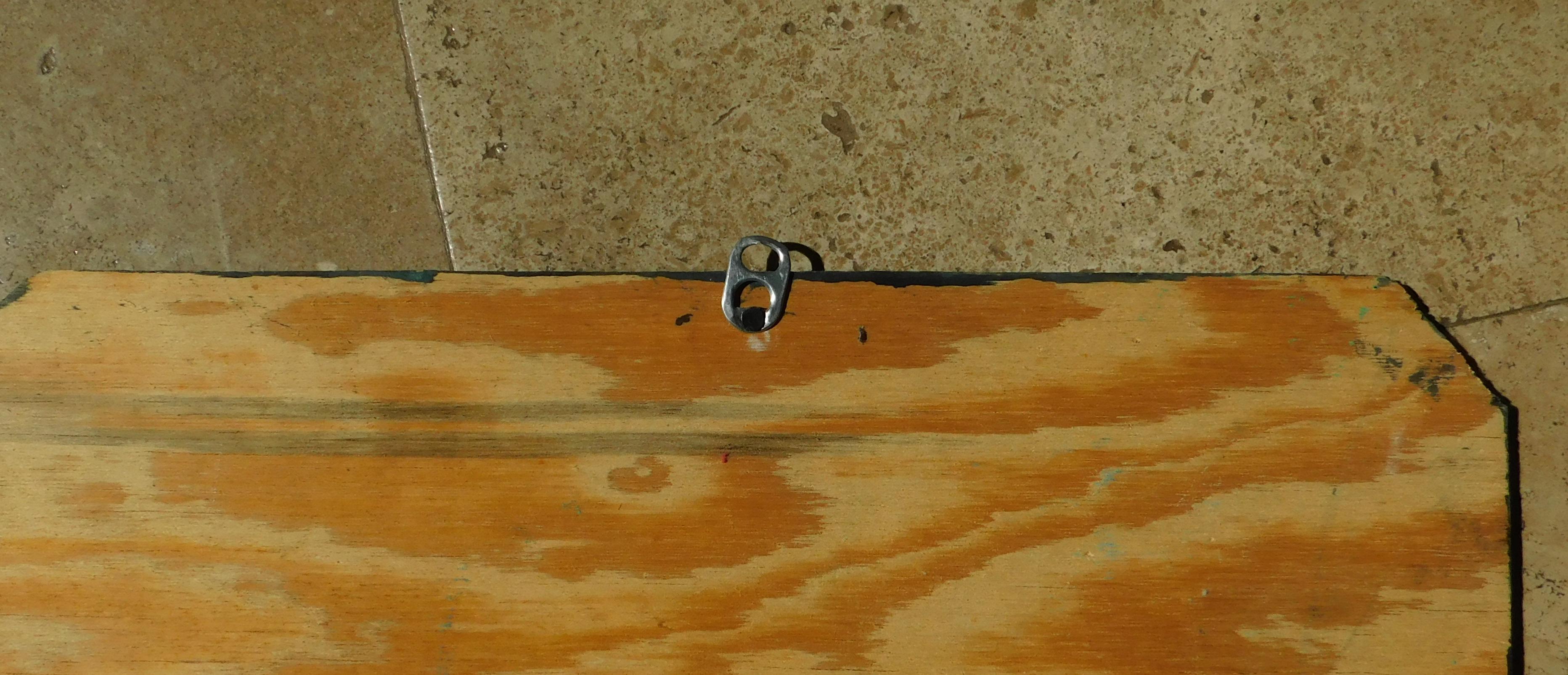 Originalgemälde auf Sperrholz - Alley Cat (Braun), Animal Painting, von Mose Tolliver