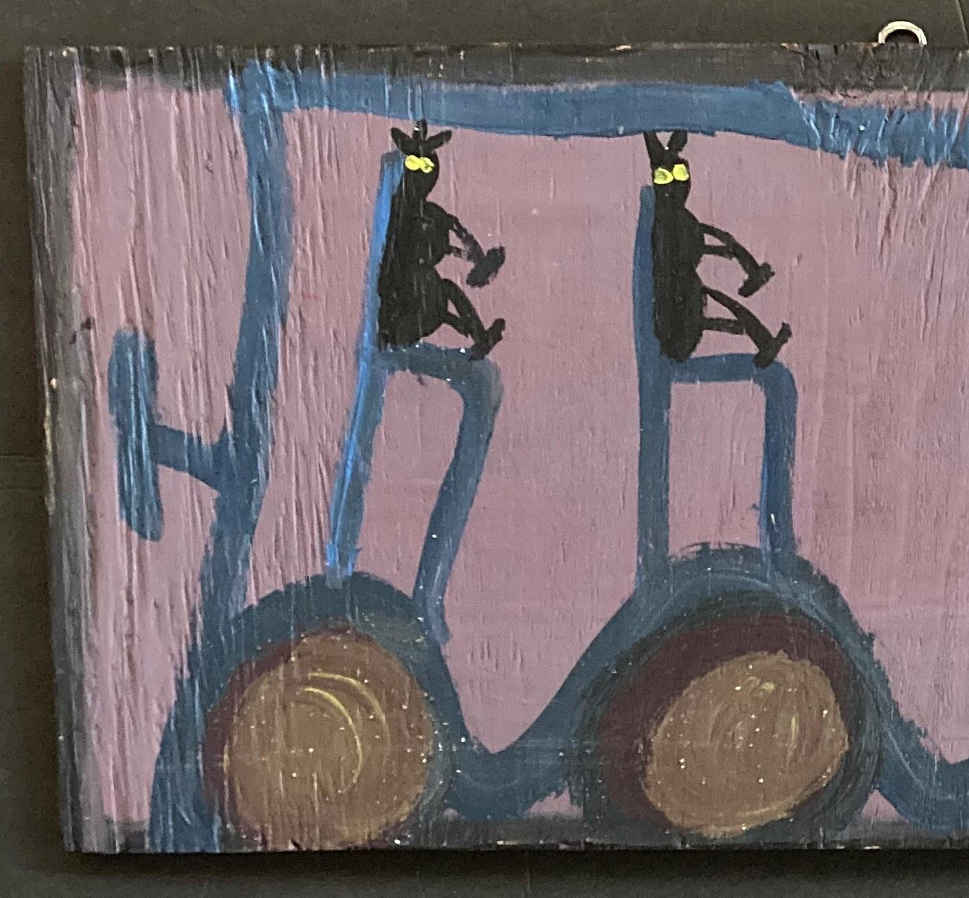 Purple Bus. - Painting by Mose Tolliver