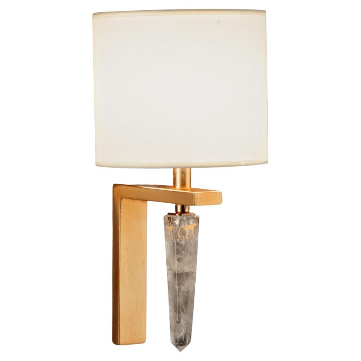 Quartz Wall Sconce by Aver For Sale