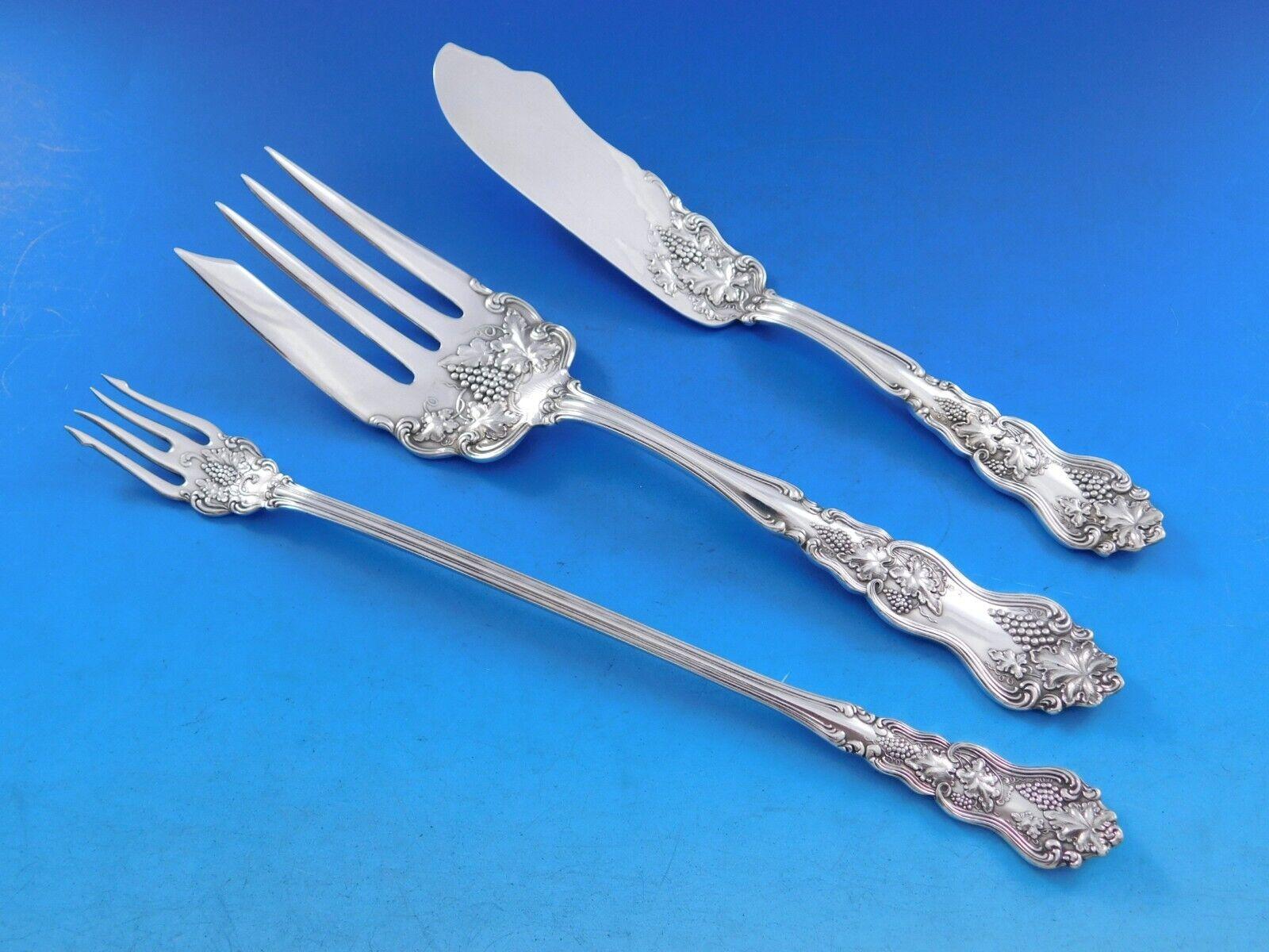 Moselle by International Silverplate Flatware Set Service 77 pieces Grapes For Sale 5