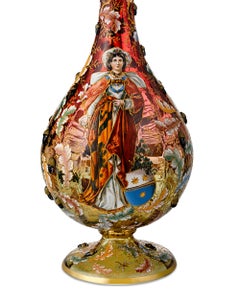 Moser Amberina Glass Pitcher