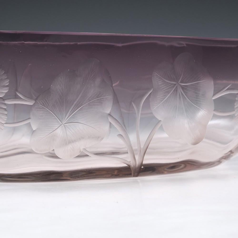 Moser Amethyst Glass Intaglio Cut Jardinière, 1900-05 For Sale 7
