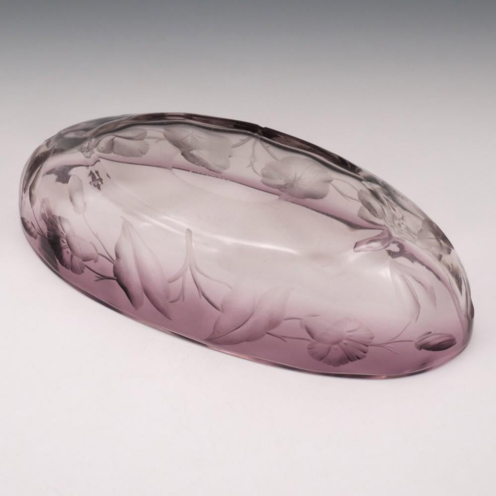 Moser Amethyst Glass Intaglio Cut Jardinière, 1900-05 For Sale 1