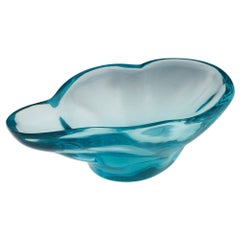 Moser Biomorphic Beryl Bowl by Vera Liskova c1950