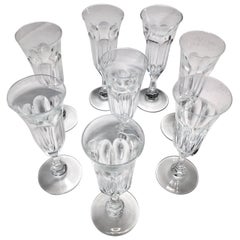 Moser Champagne Glasses Art Nouveau Hand Blown, Lady Hamilton by Moser