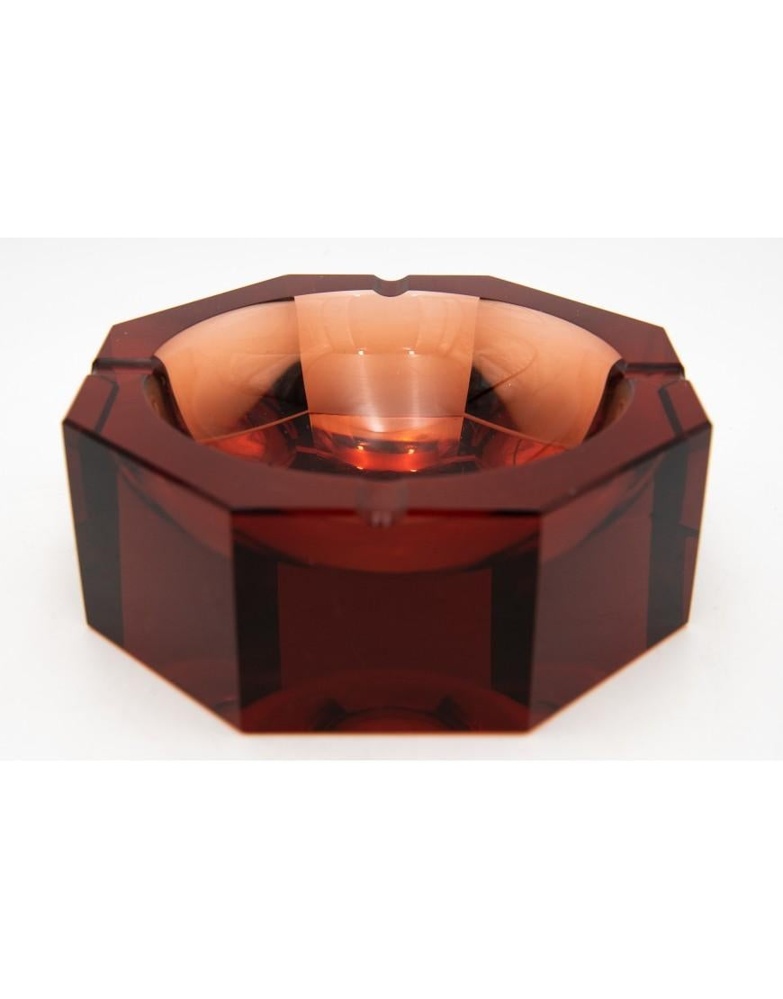 Mid-Century Modern Moser crystal ashtray, Czech Republic, 1960s. For Sale