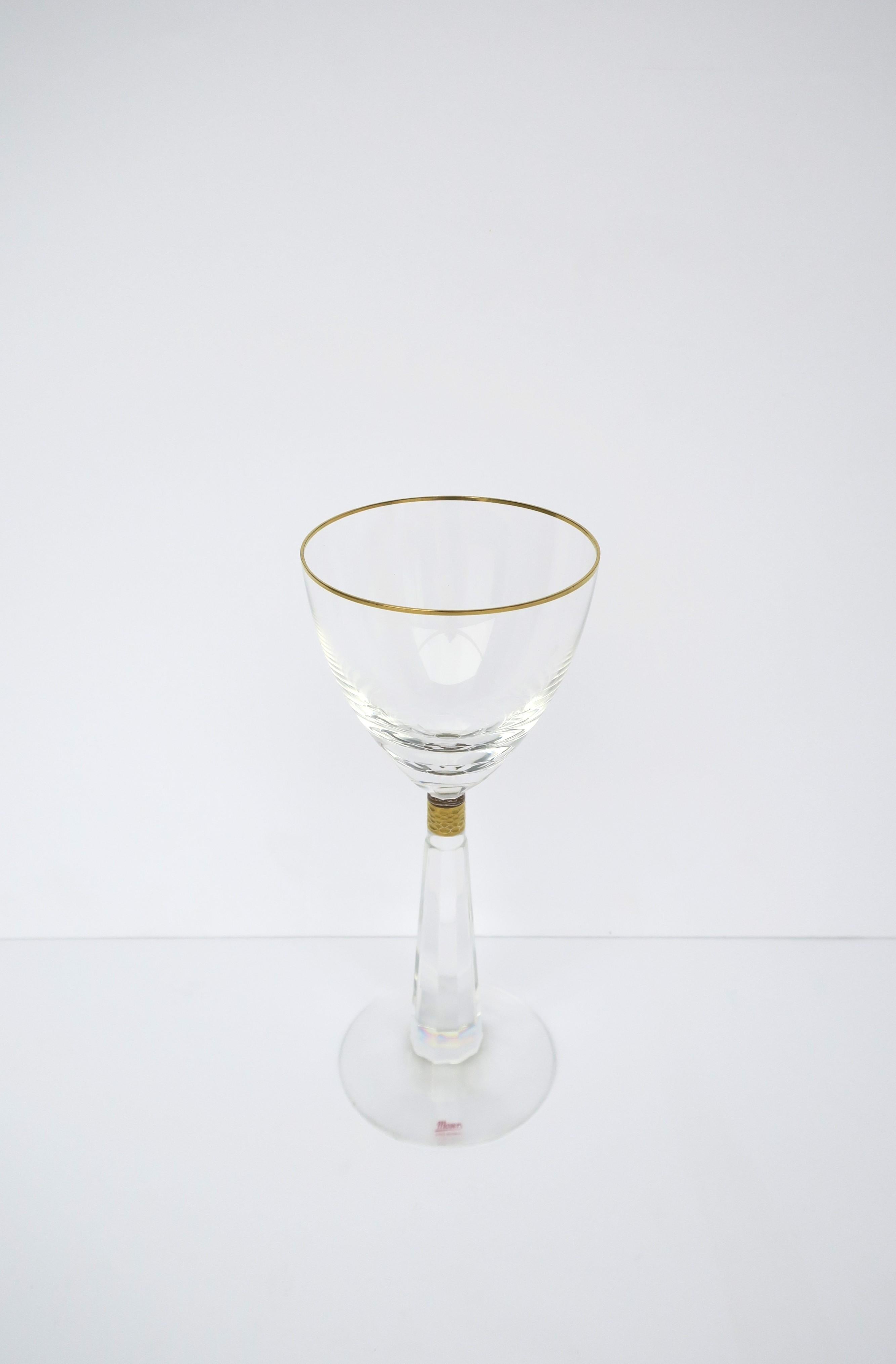 Czech Moser Crystal Casanova Wine or Cocktail Glass For Sale