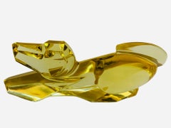 Moser Crystal Dog Sculpture