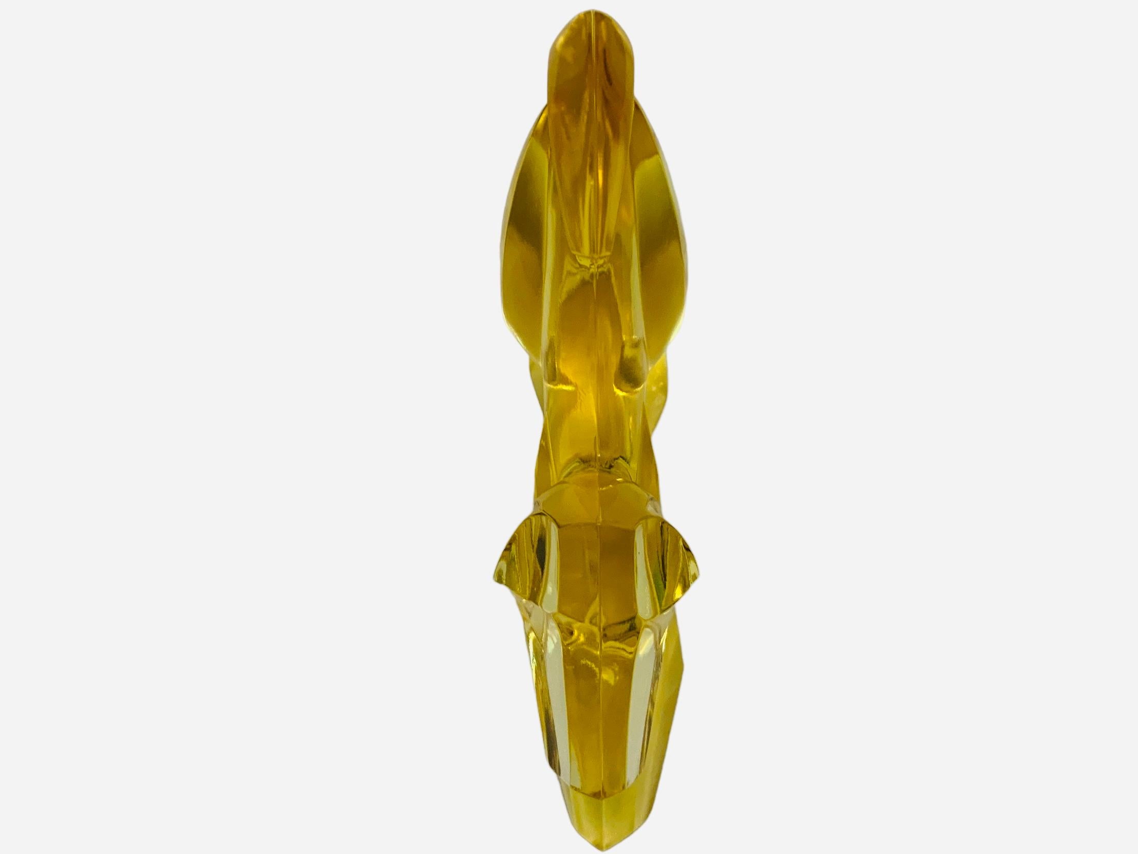 Moser Kristall-Hunde-Skulptur (Handgefertigt) im Angebot