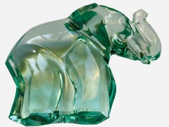 Escultura de elefante de cristal Moser