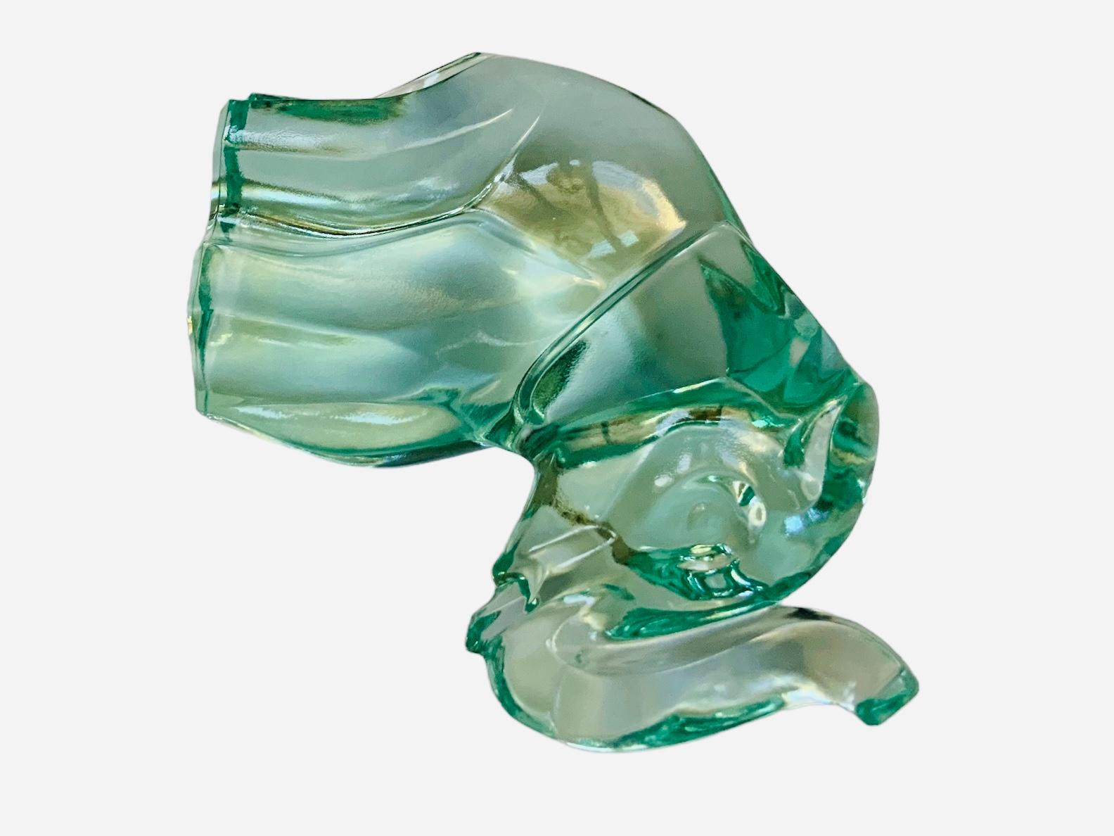 Art Nouveau Moser Crystal Elephant Sculpture For Sale