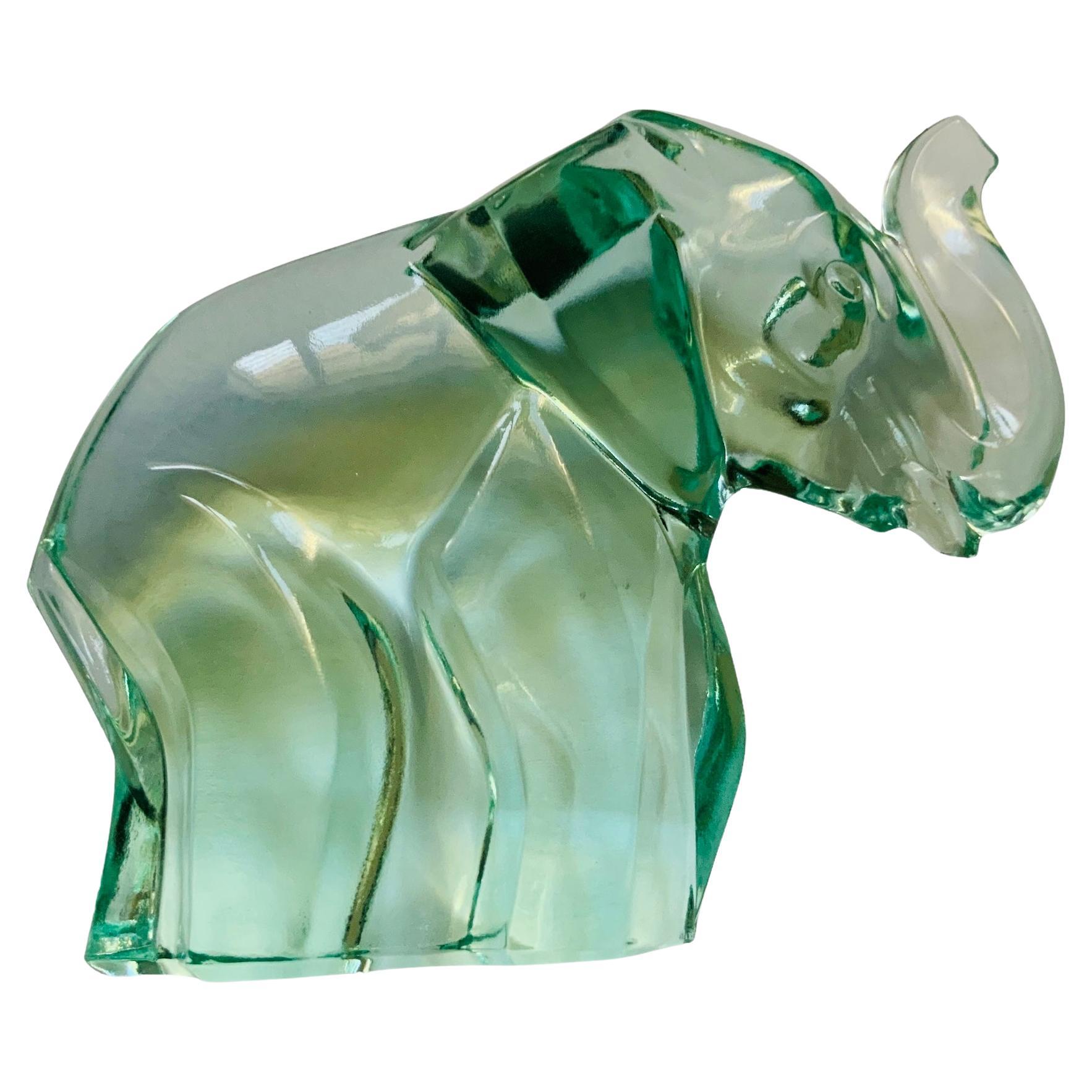 Moser Crystal Elephant Sculpture For Sale