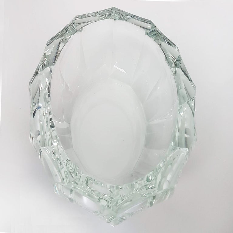 Moser Crystal Purity Clear Glass Bowl, Early 20th Century For Sale at