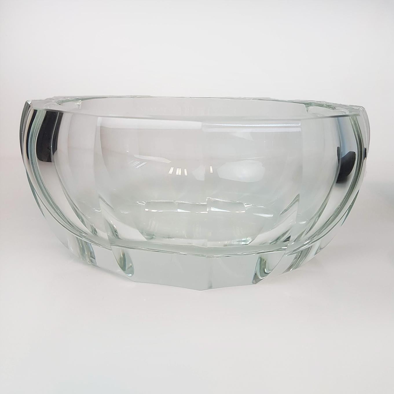 Moser Crystal Purity Clear Glass Set 'Bowl and Vase', Early 20th Century For Sale 4