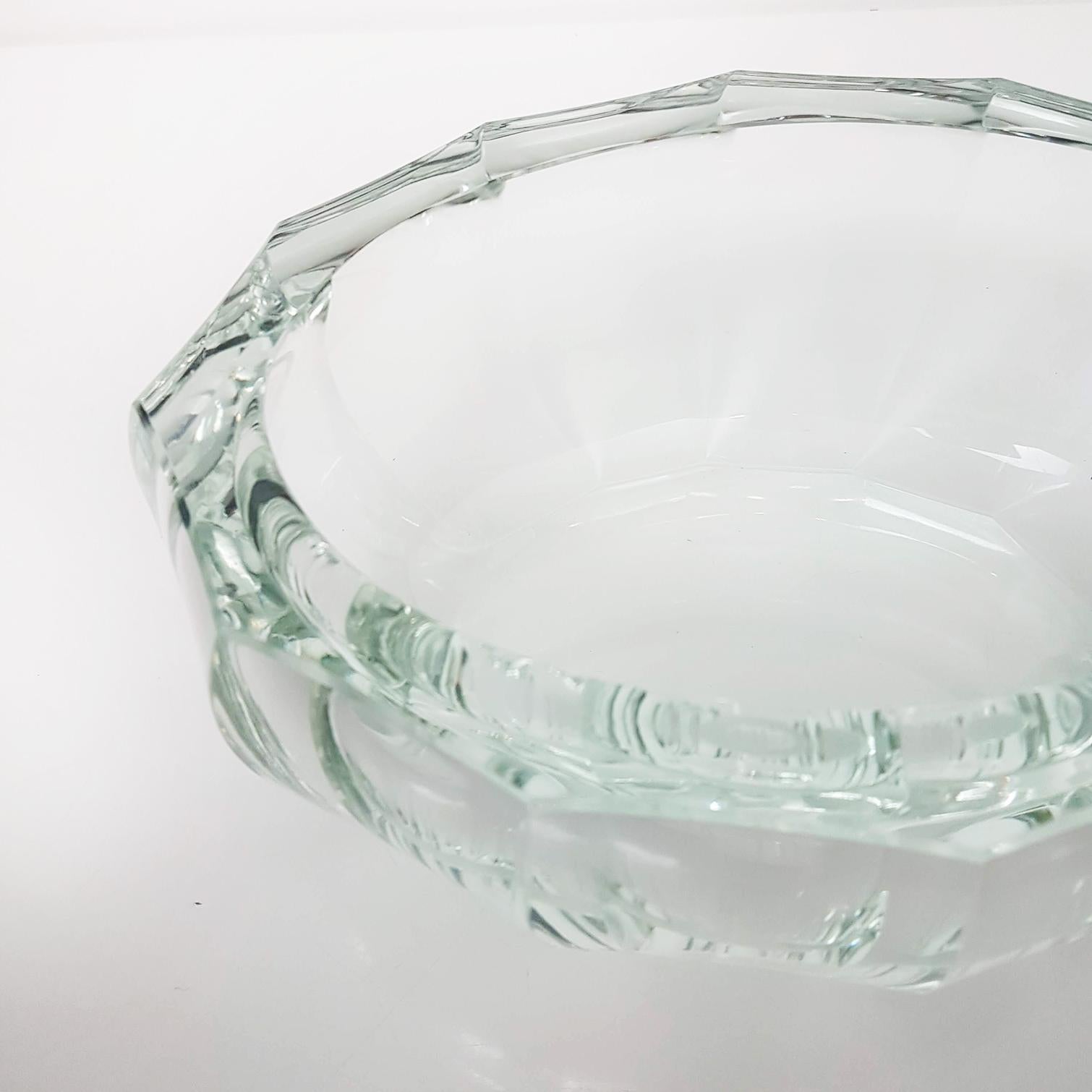 Moser Crystal Purity Clear Glass Set 'Bowl and Vase', Early 20th Century For Sale 7