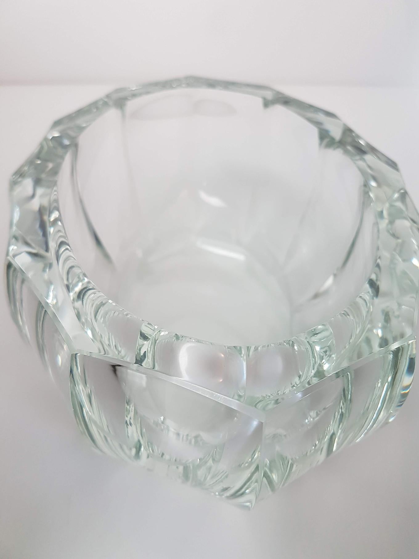 Moser Crystal Purity Clear Glass Set 'Bowl and Vase', Early 20th Century For Sale 1