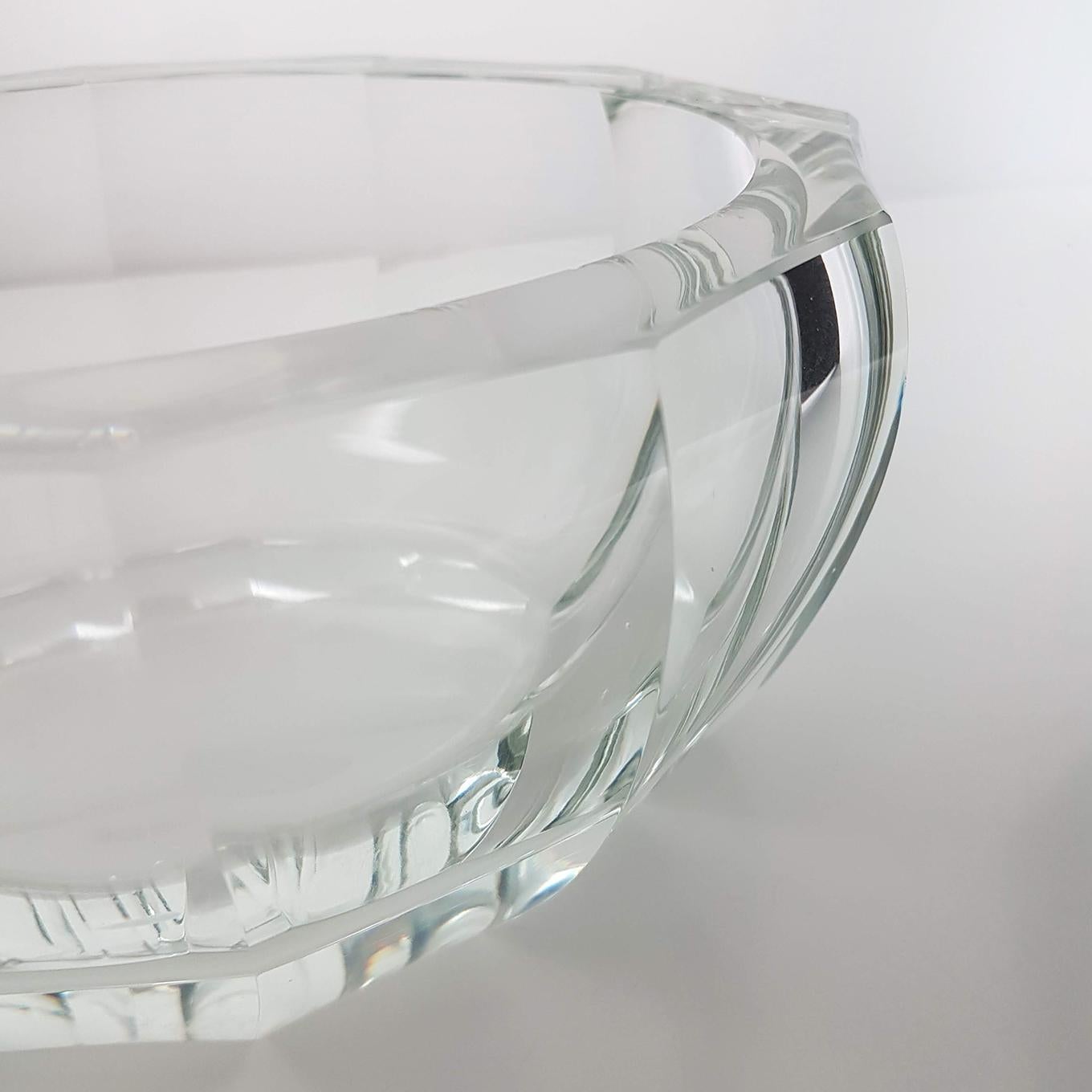 Moser Crystal Purity Clear Glass Set 'Bowl and Vase', Early 20th Century For Sale 3