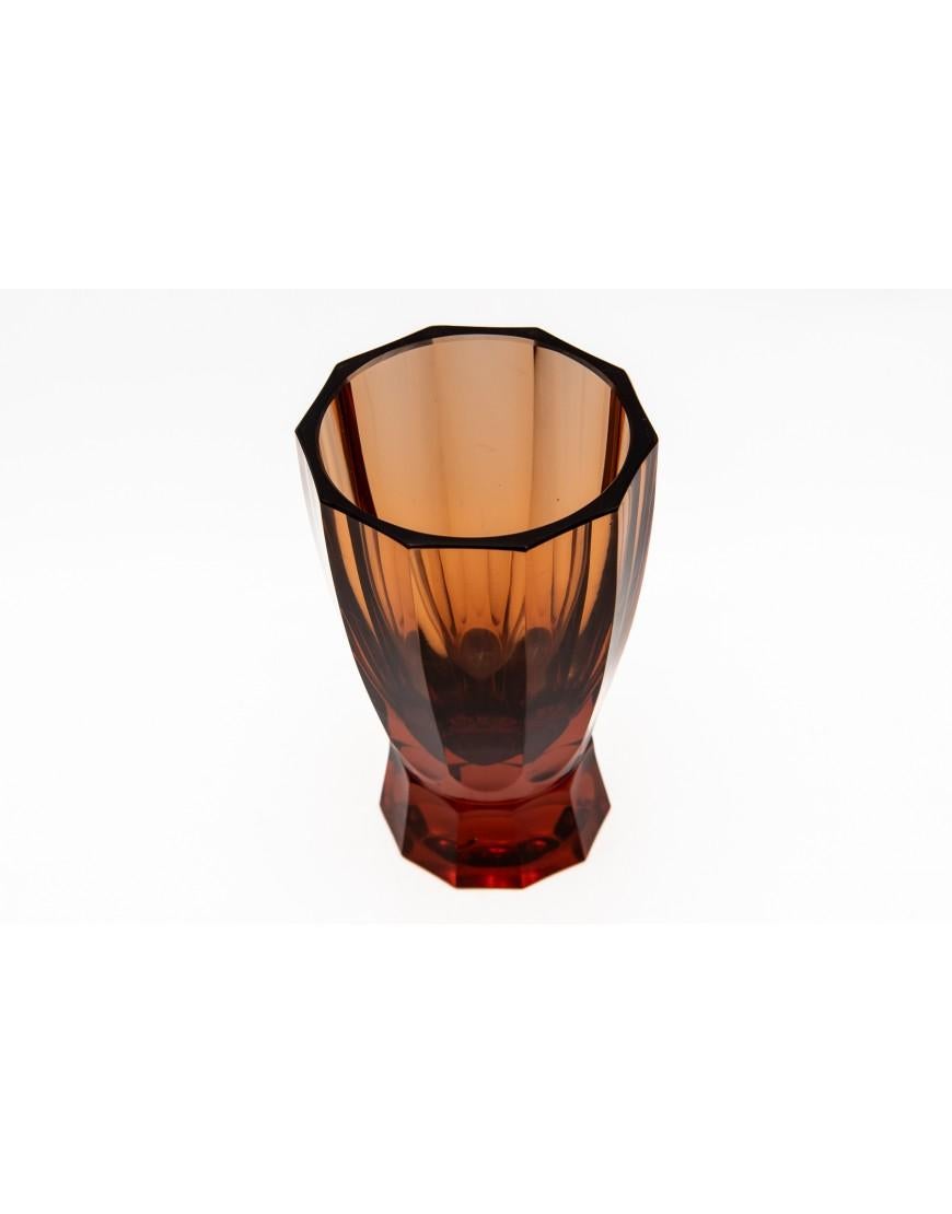 Mid-Century Modern Moser crystal vase, Czech Republic, 1960s. For Sale
