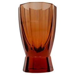 Vintage Moser crystal vase, Czech Republic, 1960s.