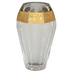 Moser "Diva" Oroplastic Cut Crystal Vase