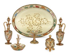Set di tavolini da toilette in vetro smaltato Moser