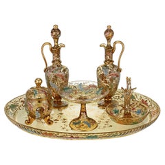 Set di tavolini da toilette in vetro smaltato Moser