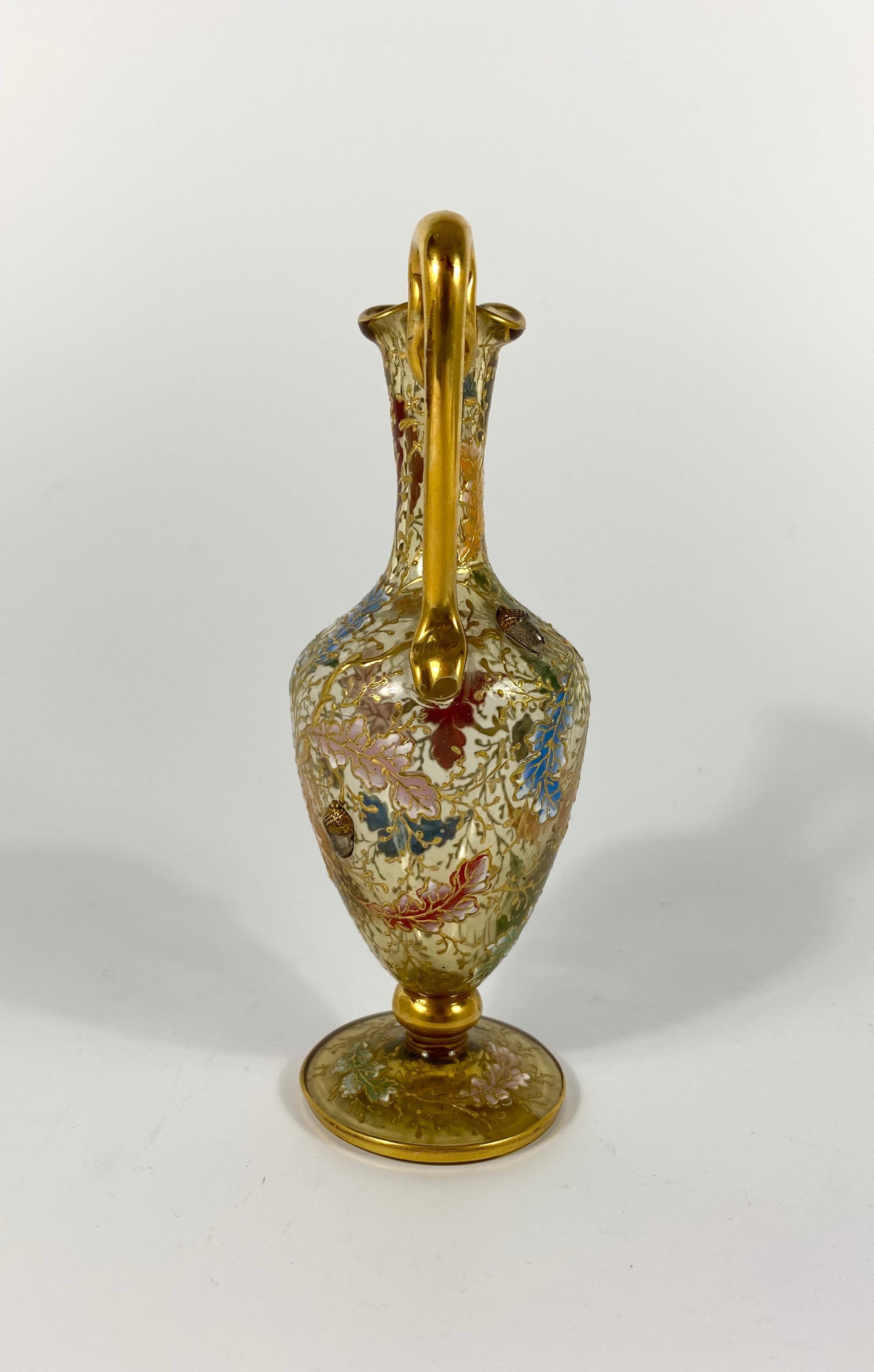Moser Enameled Miniature Glass Ewer, circa 1890 4