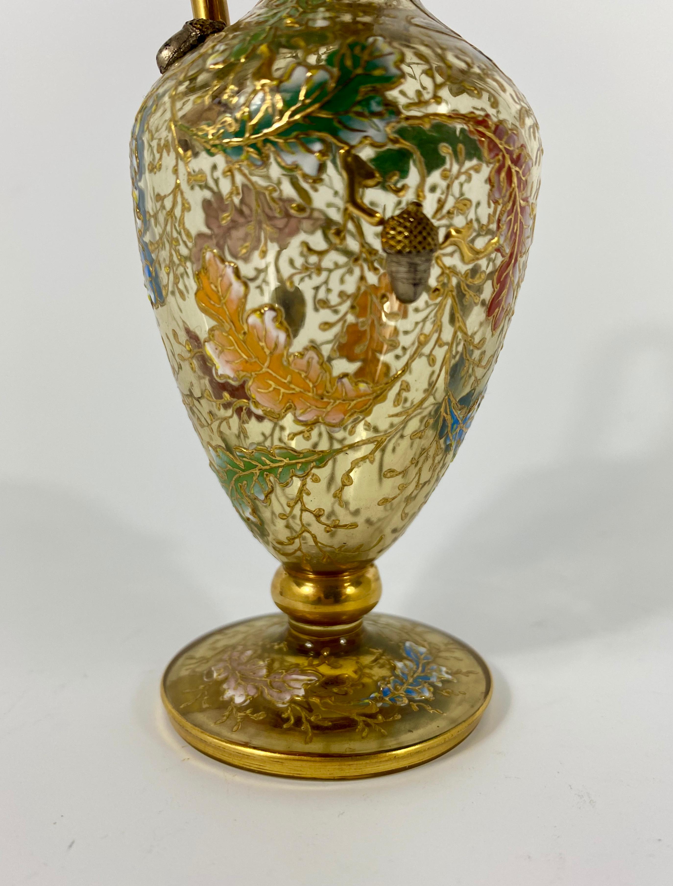 Moser Enameled Miniature Glass Ewer, circa 1890 1