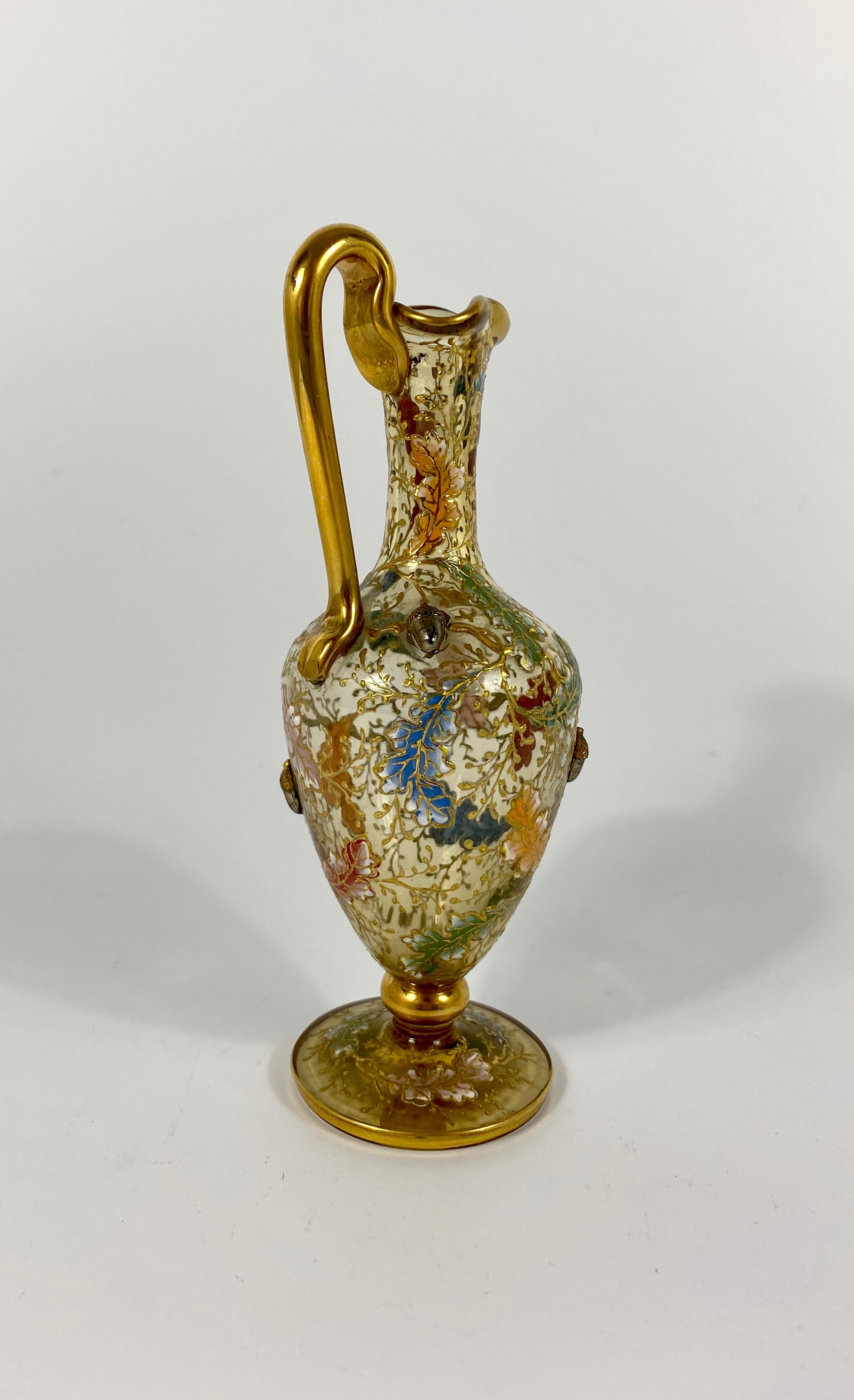 Moser Enameled Miniature Glass Ewer, circa 1890 2